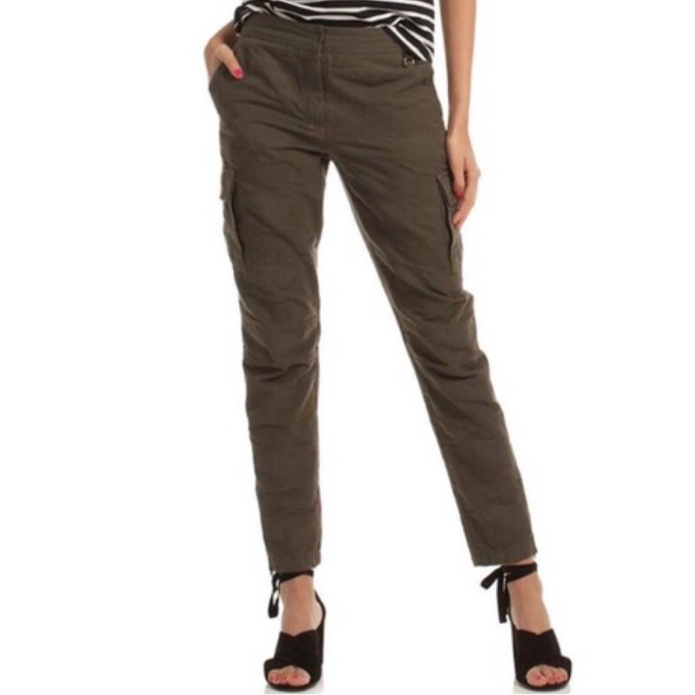 Trina Turk Khaki Straight Leg Pants